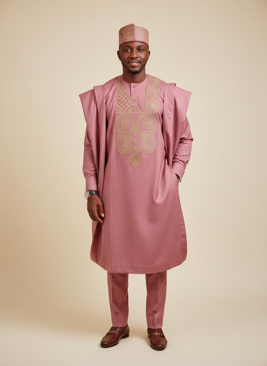 Dusty Rose Man Traditional Attire